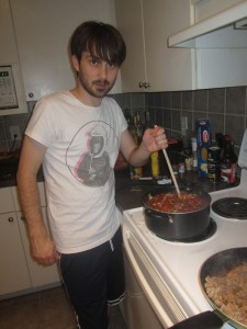 Me cooking chili