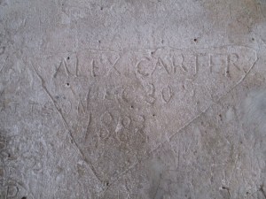 My ongoing theme of people carving their names into something beautiful